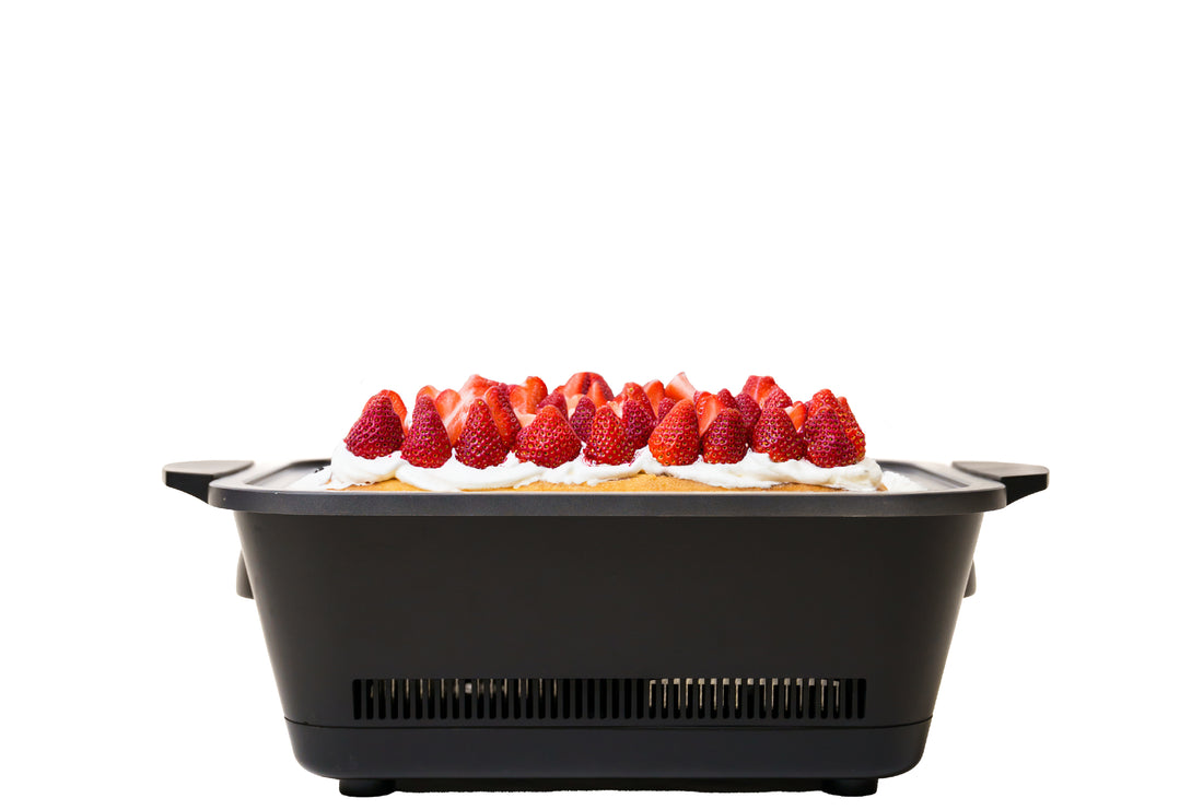 Classic Sponge Cake with Homemade Whipped Cream and Strawberries